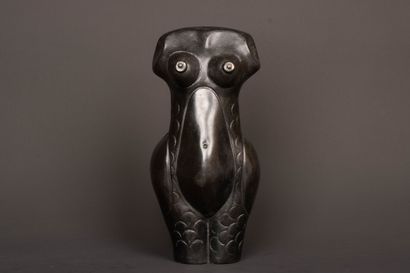 French school, 1990's.
Woman's bust 
Bronze...