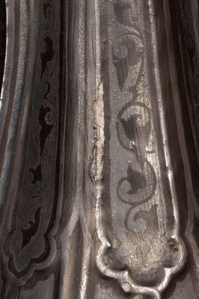 Pair of Asian-style ceramic handle vases...