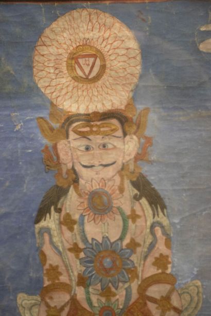 TIBET late 19th century
Thangka painted in...