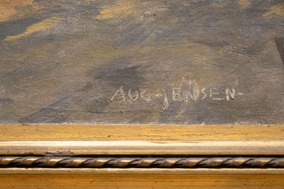 August JANSEN (1881-1957) 
Farmer on the...