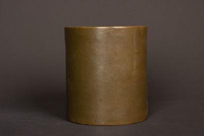 CHINA 
BITONG brush pot in bronze porcelain...