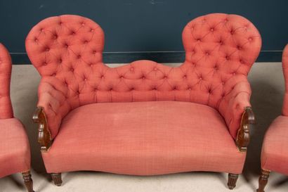 Sofa and two armchairs, upholstered.
Napoleon...