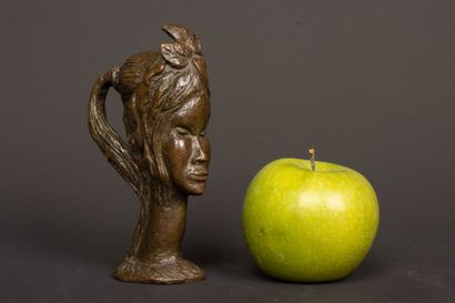 XX° French School
Woman with ponytail. 
Small...