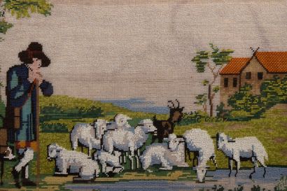 French school end XIX°.
Shepherd and his...