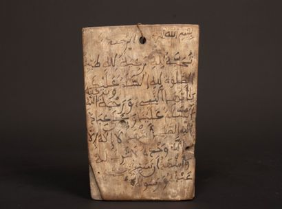 Small Koranic learning tablet in monoxide...