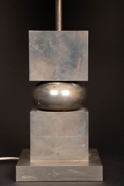 Aluminum lamp, geometric shape and fabric...