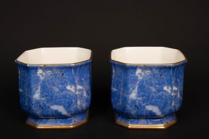 Christian DIOR
Pair of porcelain planters...