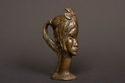 XX° French School
Woman with ponytail. 
Small...
