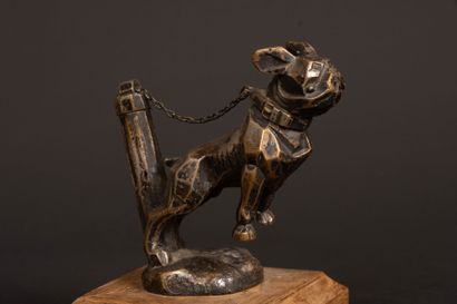 Bouledogue à la chaîne