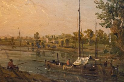 Victor de GRAILLY (1804-1887). 
Fishermen...