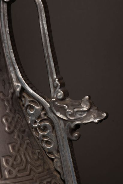 Pair of Asian-style ceramic handle vases...