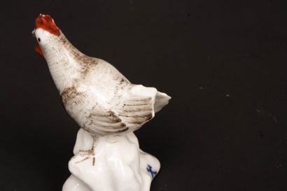MEISSEN circa 1765
Porcelain miniature rooster...