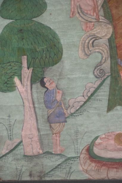TIBET late 19th century
Thangka painted in...