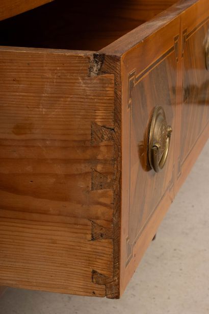 Chest of drawers in walnut with butterfly...