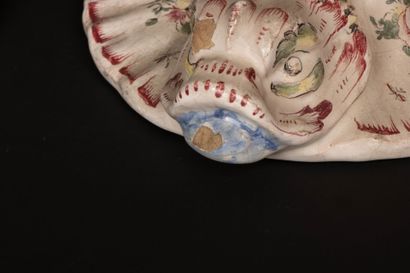 Important pair of polychrome enameled earthenware...