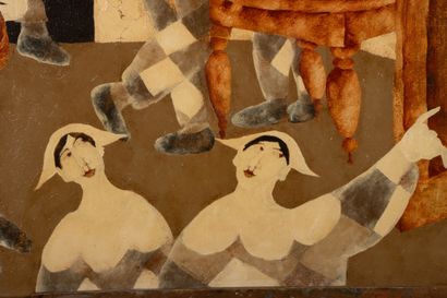 Harold BILSON (1948)
Tavern scene with harlequins
Oil...