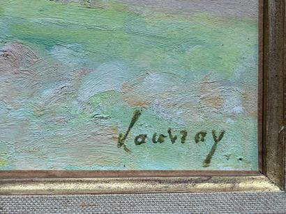 Abel LAUVRAY (1870-1950) - 
Edge of the Seine
Oil...