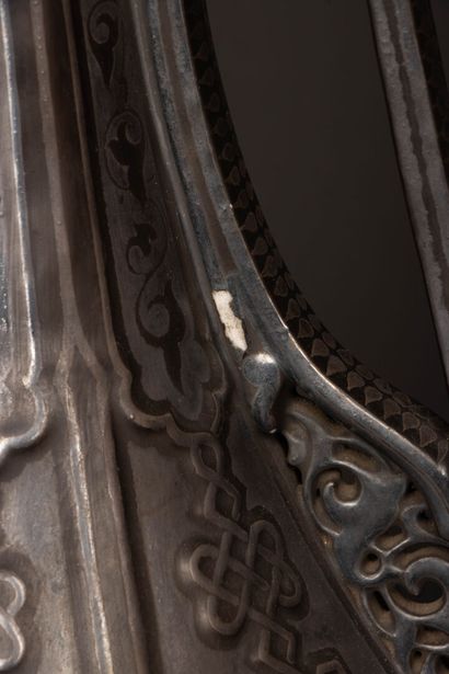 Pair of Asian-style ceramic handle vases...