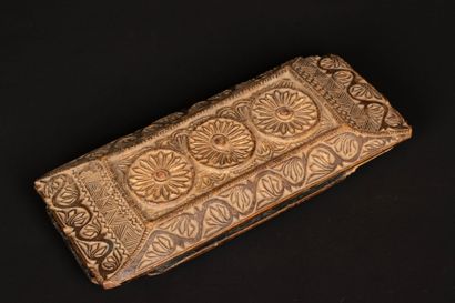 NEPAL 
Wooden prayer book plates, finely...