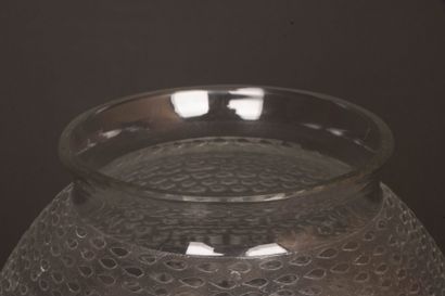 Daum Nancy France. 
White glass ovoid vase...