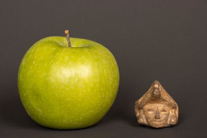 Rare anthropomorphic terracotta ring, the...