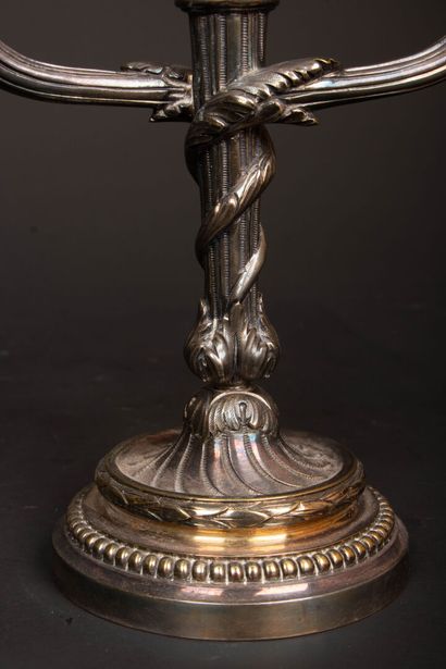 Pair of silver-plated bronze candlesticks
Louis...