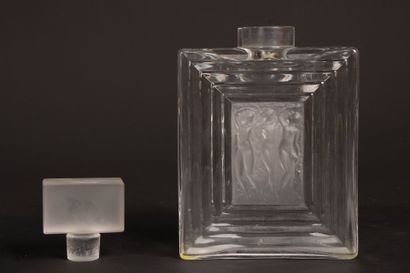 LALIQUE, France.
Duncan model bottle, rectangular...