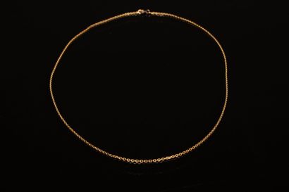 Gold chain.
750°/00 gold. 
Length: 50 cm
weight:...