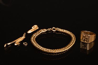 Broken gold jewelry 750°/00: broken gold...