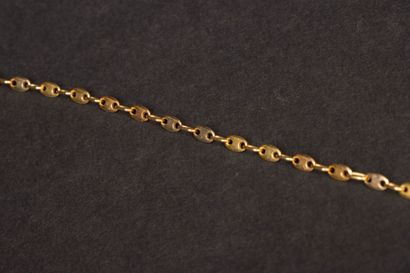 Gold necklace, flat marine link.
750°/00...