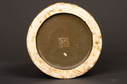 CHINA 
BITONG brush pot in bronze porcelain...