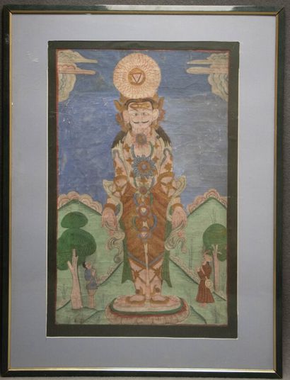TIBET late 19th century
Thangka painted in...