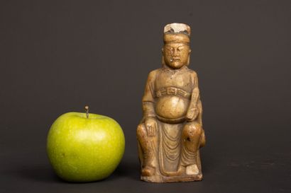 Statuette in Shousan stone (beige steatite)...