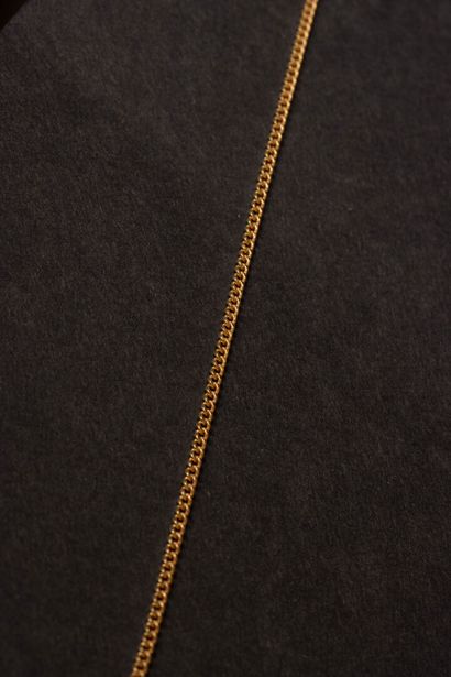 Gold curb chain.
750°/00 gold. 
Length: 50...
