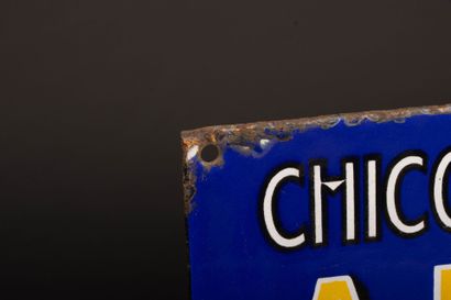 ARLATTE Silver-blue chicory.
Two enamelled...