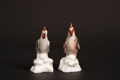 MEISSEN circa 1765
Porcelain miniature rooster...