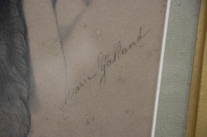 Marie GALLAND ( XIX°-XX°)
Portrait with turban
Charcoal...
