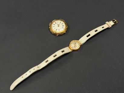 Small ladies' watch, case in 750°/00 gold.
White...