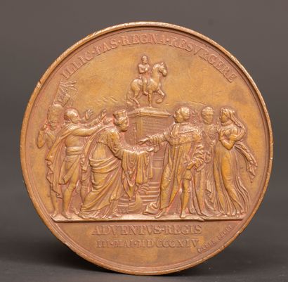 Andre GALLE (1761-1844)
Bronze medal with...