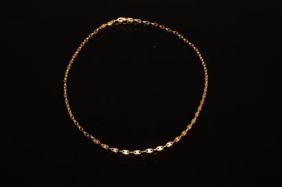 Gold necklace, flat marine link.
750°/00...