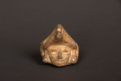Rare anthropomorphic terracotta ring, the...
