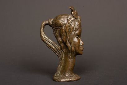 XX° French School
Woman with ponytail. 
Small...