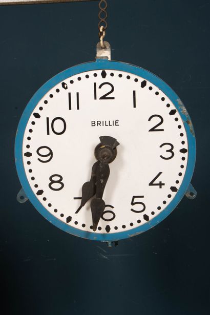 BRILLIÉ
Workshop wall clock in painted sheet...