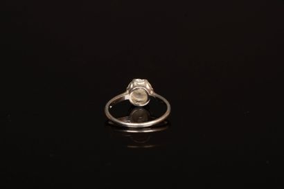 White gold solitaire set with an old-cut...