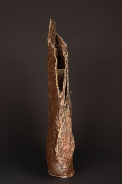 Alain GIREL (1945-2001)
Large stoneware sculpture-vase...