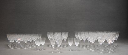 SAINT LOUIS Chantilly model
Cut crystal glass...
