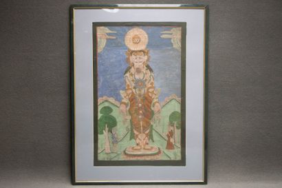 TIBET late 19th century
Thangka painted in...