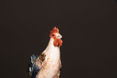 MEISSEN circa 1765
Porcelain miniature rooster...