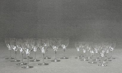 Cristal de Nancy. 
Verres en cristal taillé.....