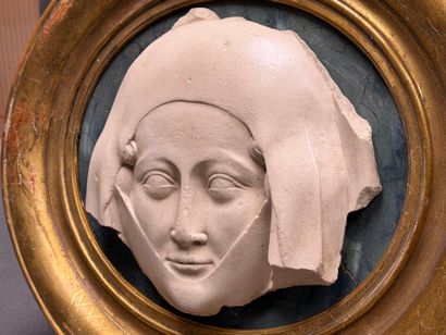 Reproduction en résine du fragment de masque...